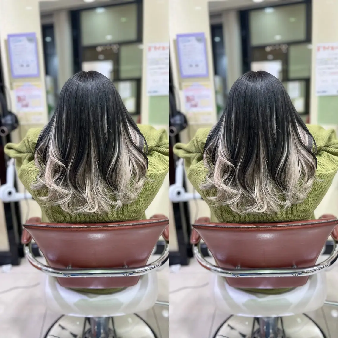 セミロング ヘアカラー トリートメント Y Uのヘアスタイル