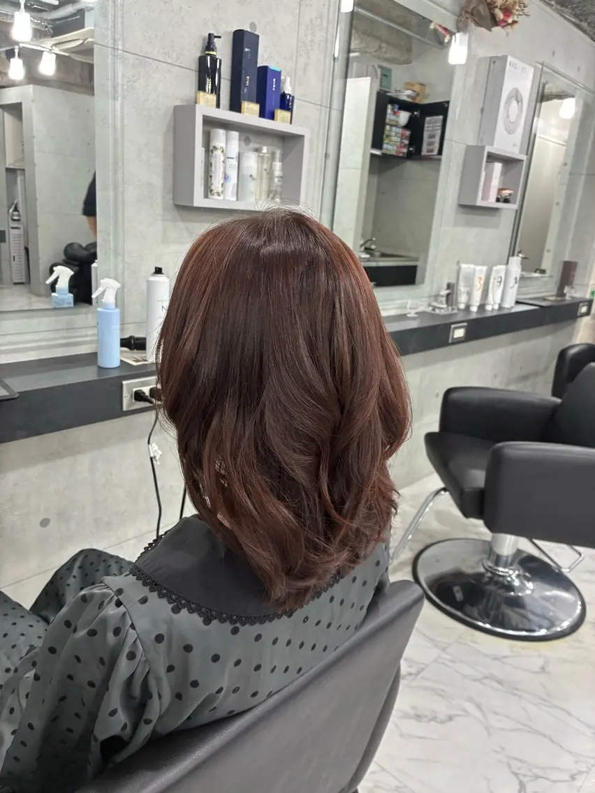 セミロング カラー Endearing 🌟銀座のヘアスタイル
