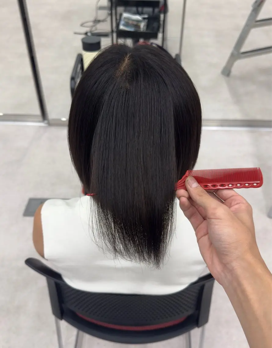 セミロング 縮毛矯正 かんた /百道浜・髪質改善のヘアスタイル