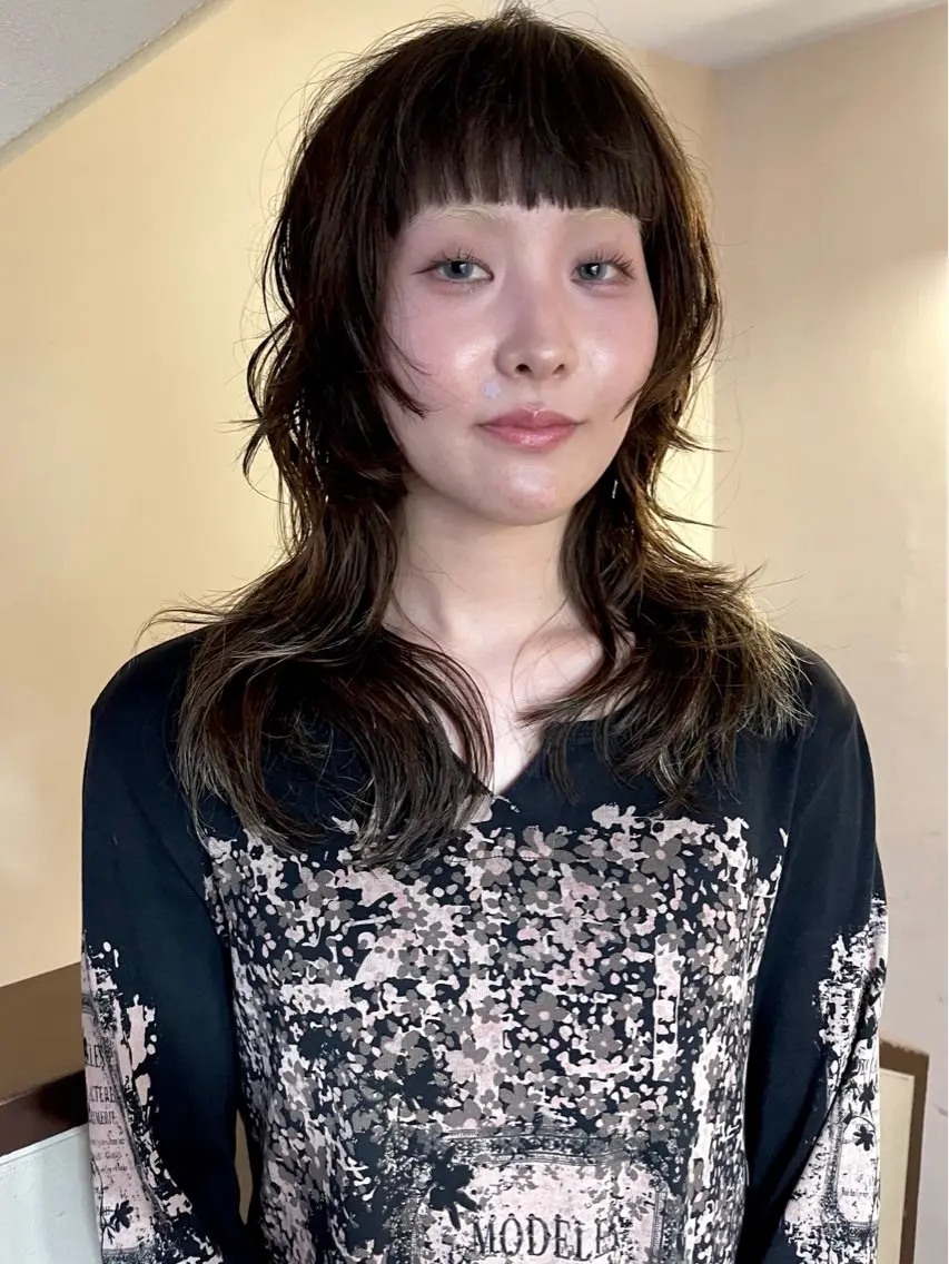 セミロング カット ヘアカラー パーマ トリートメント ヘアセット 安部佑哉/ハイトーン /レイヤー/ブリーチのヘアスタイル