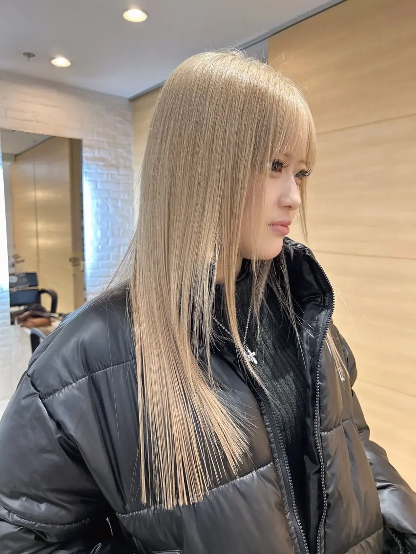 ロング カラー ハイトーンカラー 髪質改善 トリートメント ハイトーン/メンズ 水野翔太のヘアスタイル