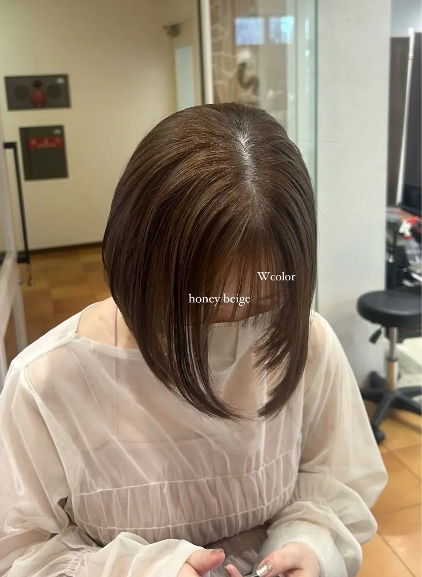 ショート カラー ベージュカラー ブリーチ 透明感カラー ダブルカラー ブリーチなしカラー ヘアカラー 🎀透明感/レイヤ ー/Kotona🎀のヘアスタイル
