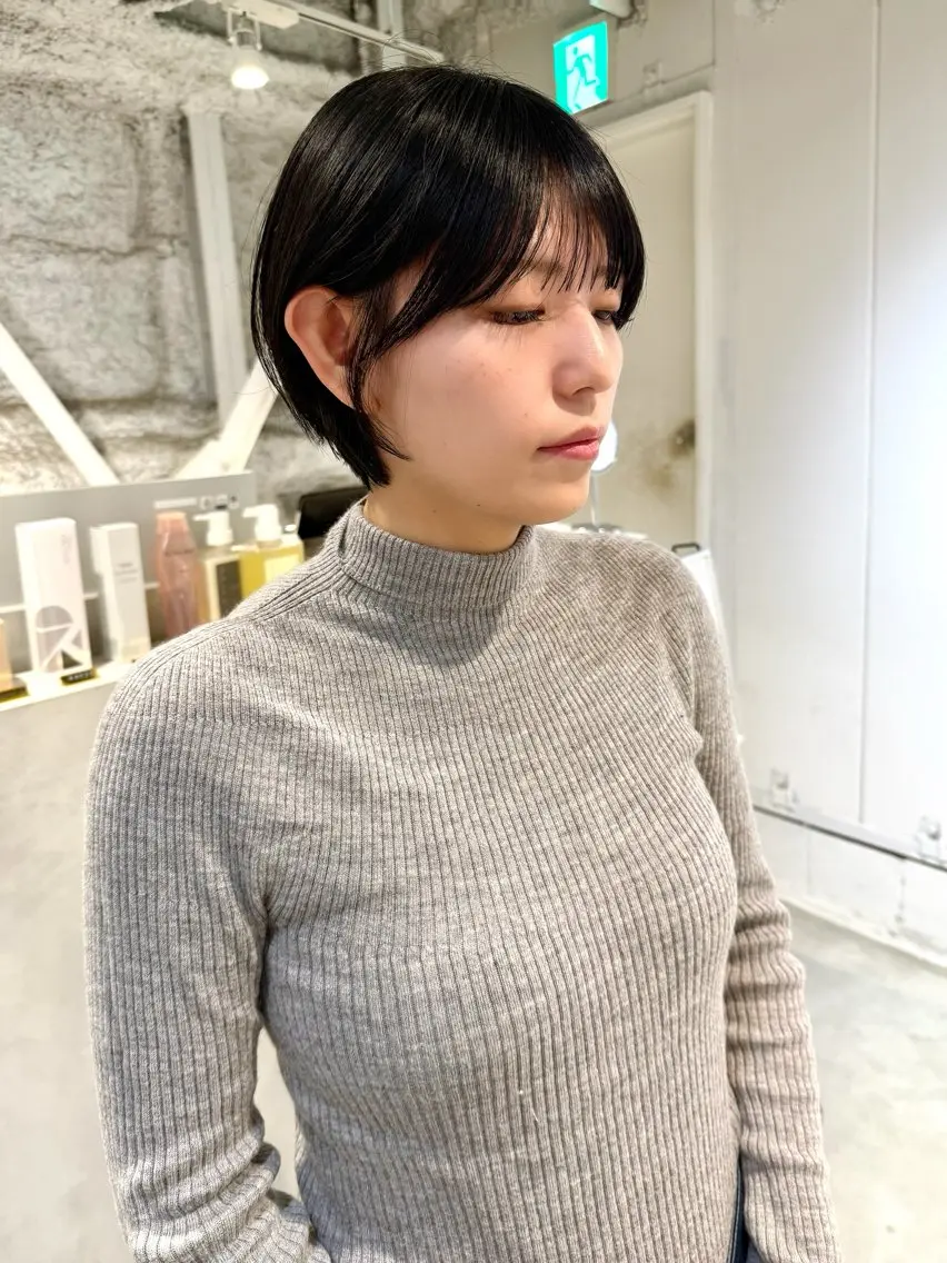 ショート カット ヘアカラー 骨格診断で絶対可愛い ✨丸みショート✨凌弥のヘアスタイル
