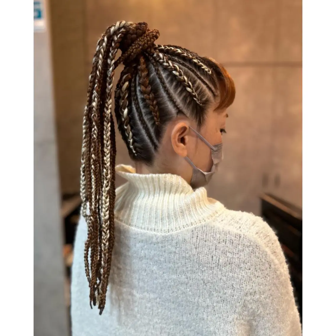 メンズ キッズ 子どものヘアアレンジ エクステ ヘアセット BRAIDS💎愛子 大人ハイライト💎のヘアスタイル