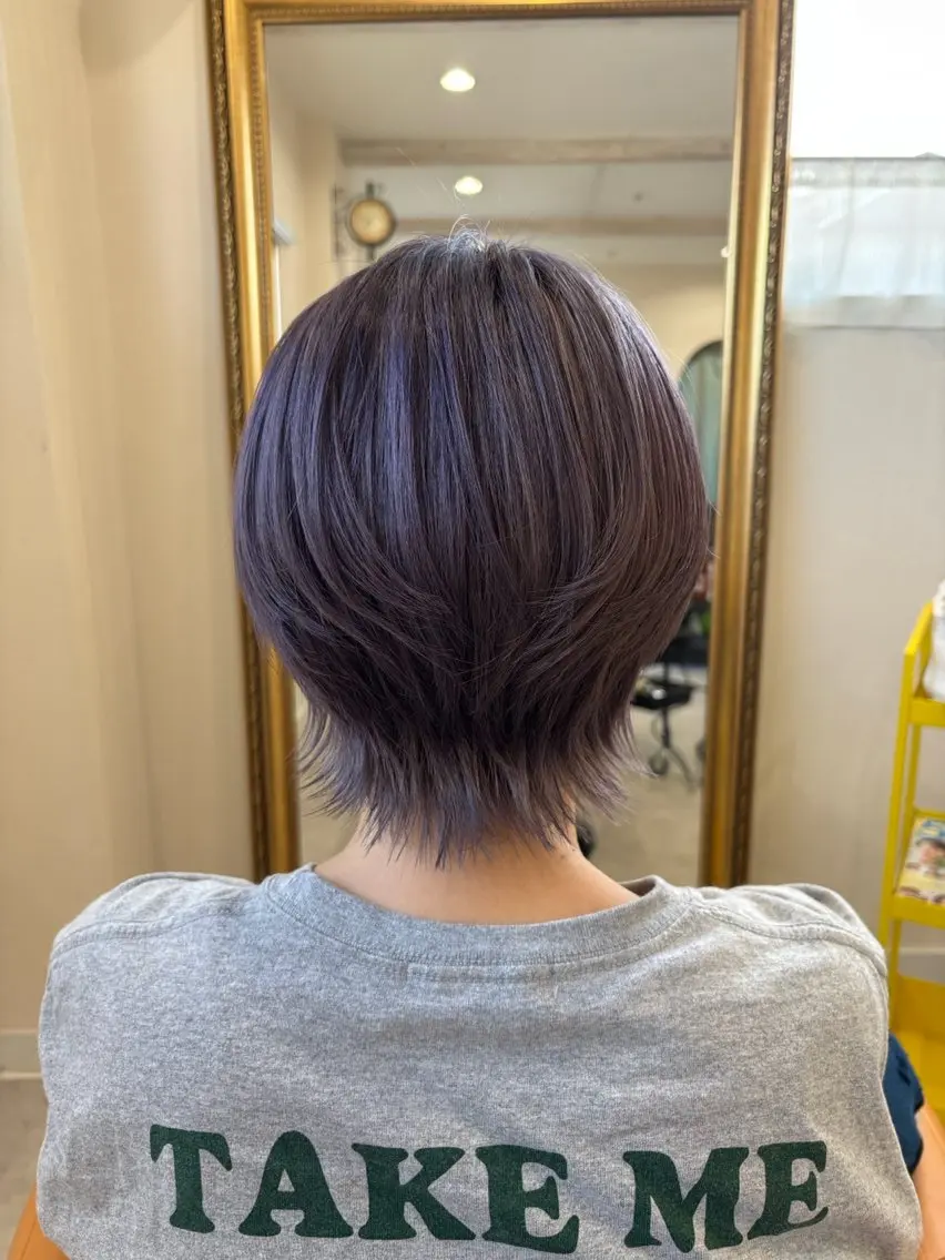 ショート カラー カット ヘアカラー トリートメント 髪の家 tikiのヘアスタイル