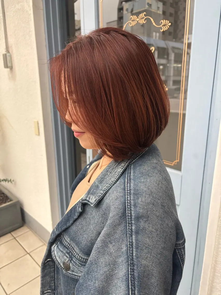 ショート ボブ レイヤーカット カット ヘアカラー トリートメント peige 斉藤✨大人ヘアー✨のヘアスタイル