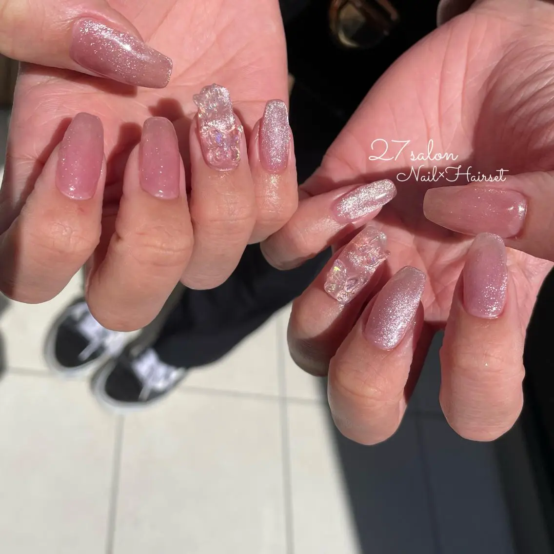 ネイル オーロラネイル マグネットネイル 27salon yuinaのネイルデザイン