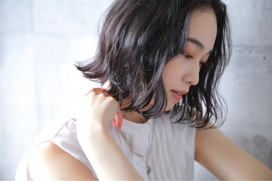 ミディアム 切りっぱなしボブ ボブ 𓂃megu‪𓂃 森野めぐみのヘアスタイル