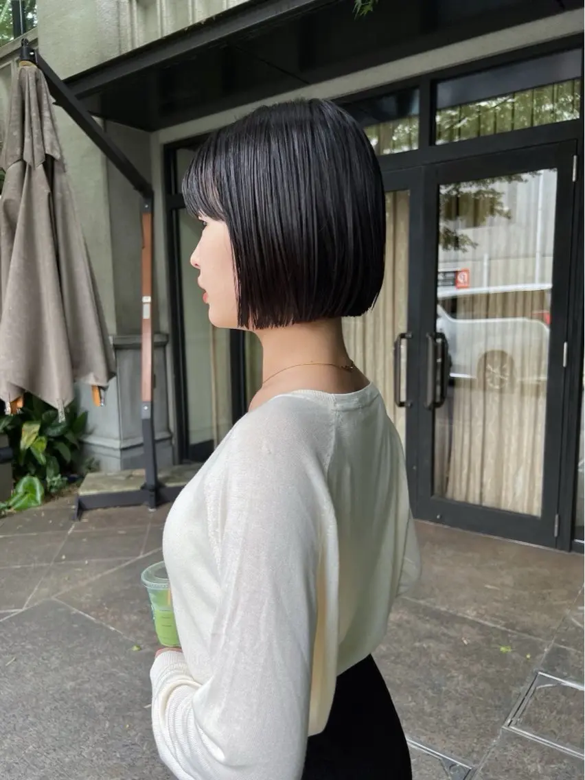 ショート カラー 切りっぱなしボブ ボブ メンズヘア/大人男子 /ナチュラルのヘアスタイル