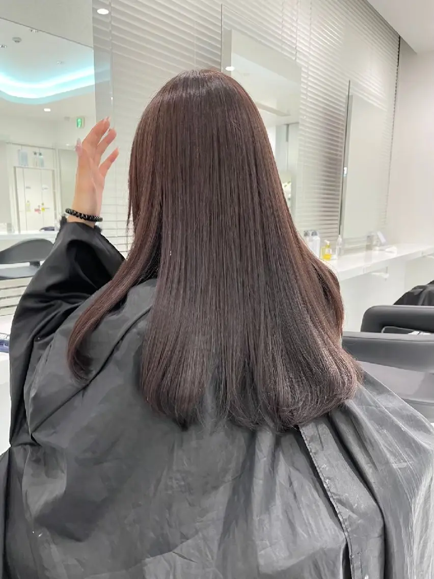 カラー ヘアアレンジ ロング ブラウンカラー 透明感カラー オレンジ ピンクカラー ロング 銀座/ショート/ メンズ/HINOKIのヘアスタイル