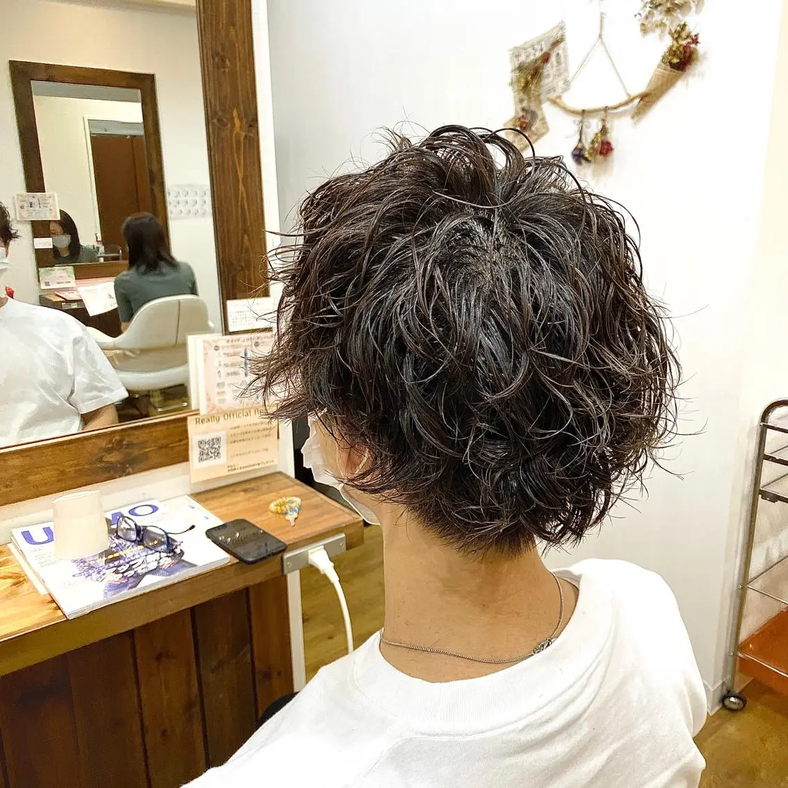 ショート パーマ メンズ 原田 涼矢のヘアスタイル