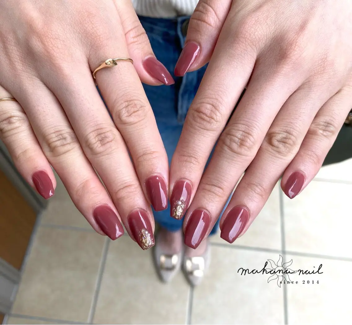 ネイル ワンカラーネイル mahana nailのネイルデザイン