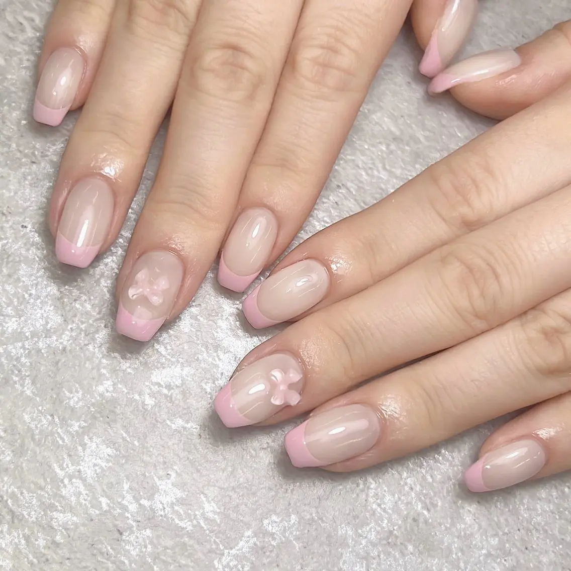 ネイル リボン Saki .のネイルデザイン