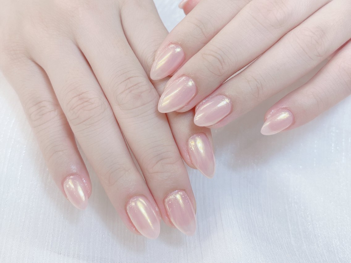 ネイル チークネイル 成人式 フレンチネイル グラデーション 氷ネイル・うるうるネイル ハンドネイル DUO   MI nail salonのネイルデザイン
