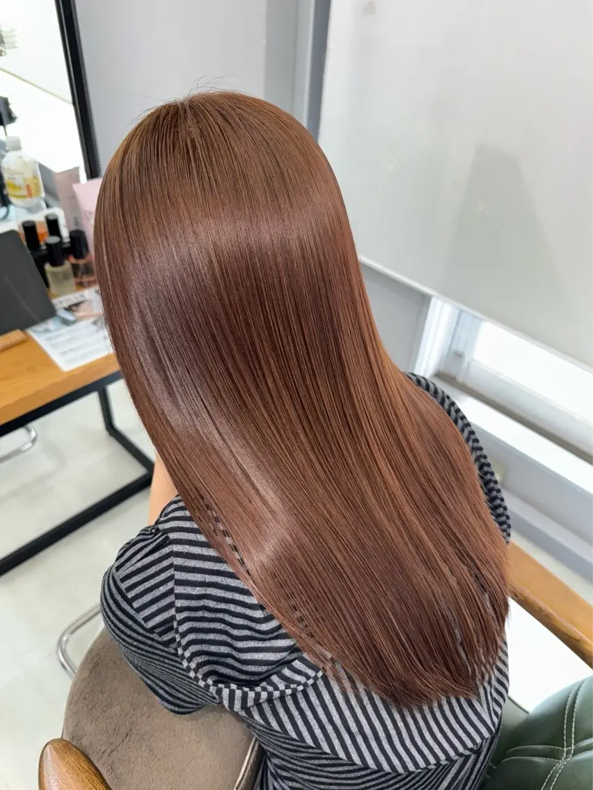 セミロング 髪質改善 ヘアカラー トリートメント 川村 涼介のヘアスタイル