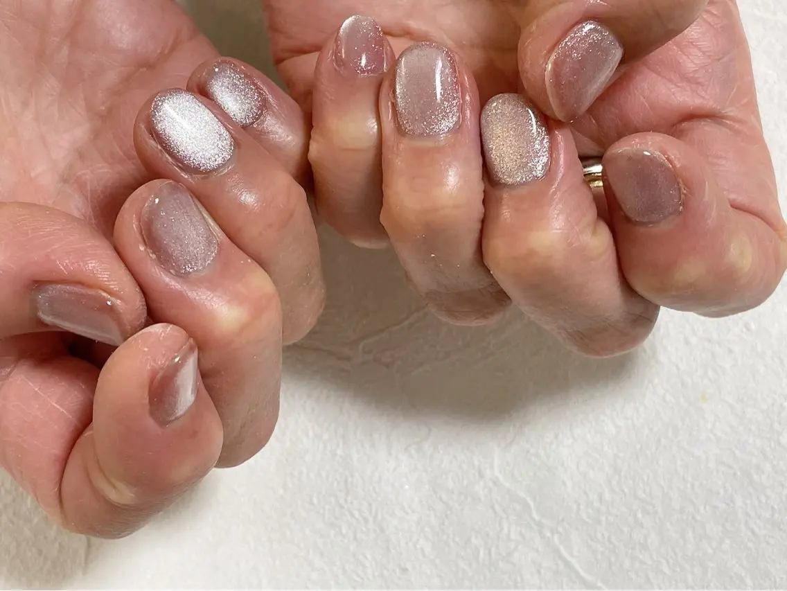 ネイル オーロラネイル フットネイル フレンチネイル ジェルネイル 韓国ネイル ハンドネイル kiki nail たまプラーザのネイルデザイン
