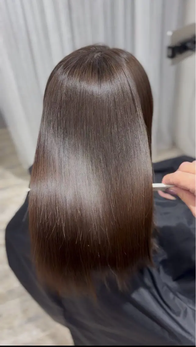 ロング 縮毛矯正 トリートメント LABO. 門屋和香那のヘアスタイル
