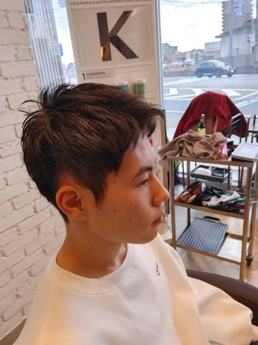 メンズ カット エスウォーク松井 俊男のヘアスタイル