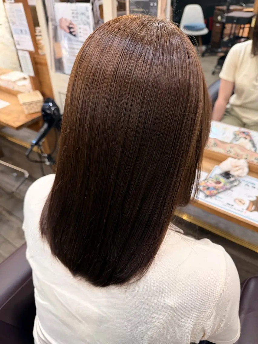 ミディアム カラー ブラウンカラー 髪質改善 トリートメント ヘアカラー トリートメント なな 吉祥寺 ✮美容師✮のヘアスタイル
