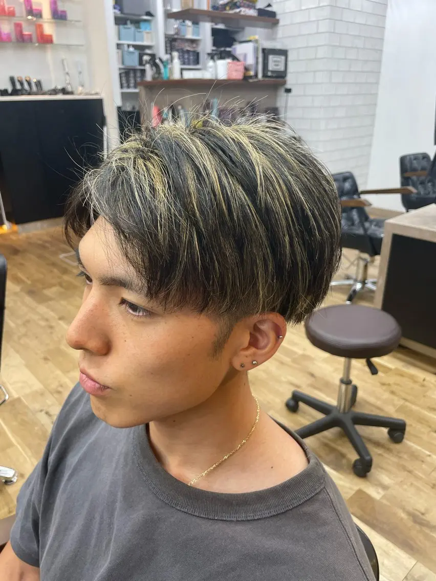 カラー メンズ ボブパーマ🧸 /YUNAのヘアスタイル