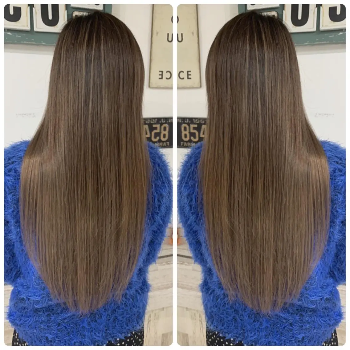 ロング カラー ネイビーカラー ボブ くせ毛 かきあげバング レイヤーカット カット ヘアカラー トリートメント 京都大人女性ショート 徒歩1分/秋山のヘアスタイル