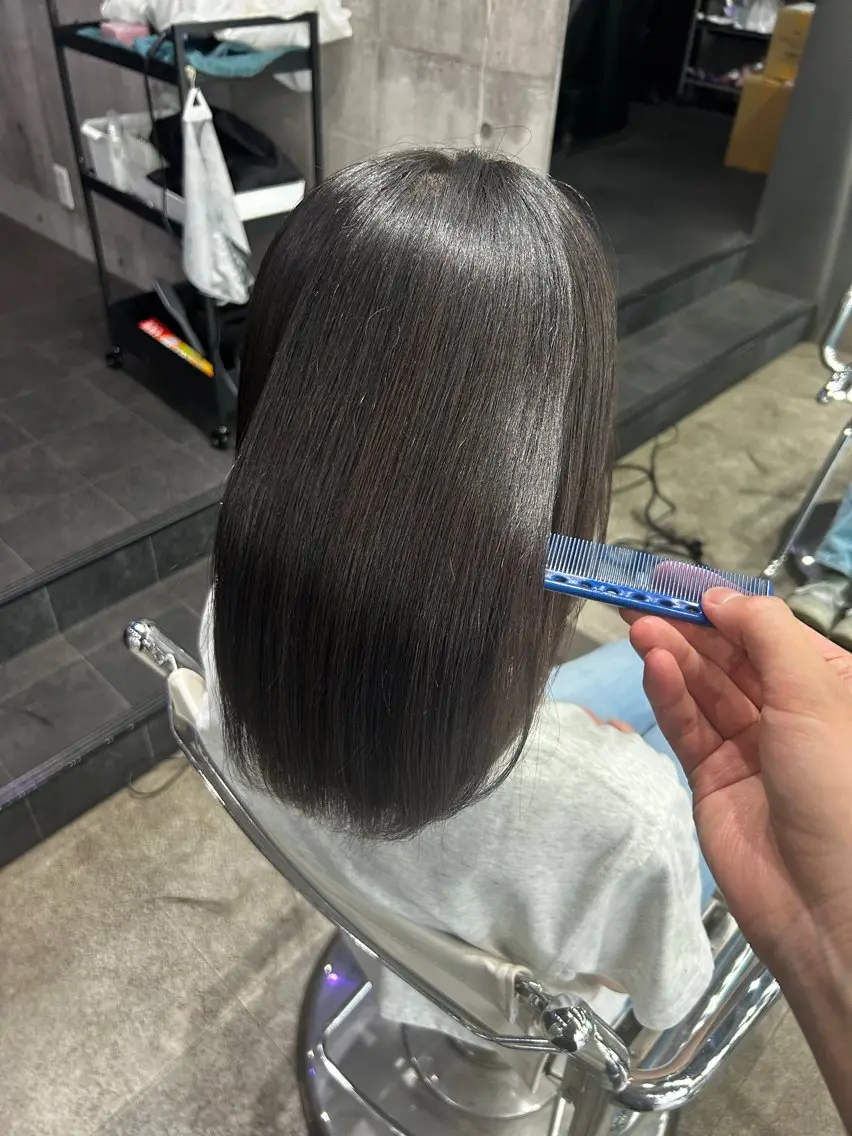 ミディアム カット 縮毛矯正 トリートメント 【朝ラク縮毛矯正】 髪質改善/kiryuのヘアスタイル