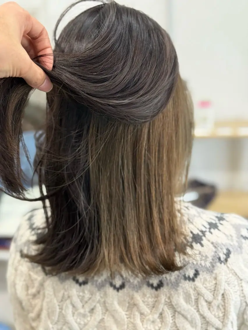 セミロング カラー ヘアカラー トリートメント Snaly カラー特化ページのヘアスタイル