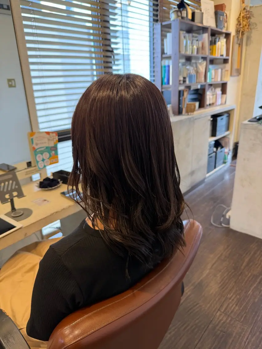 セミロング カラー グレージュ カット ヘアカラー 夏音🌻 /吉祥寺/艶カラーのヘアスタイル