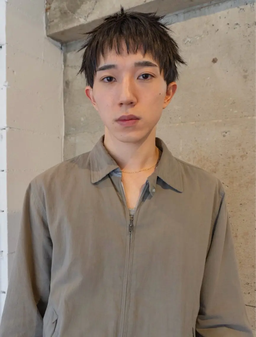 ショート メンズ カット レイヤー ボブ パーマ towaのヘアスタイル