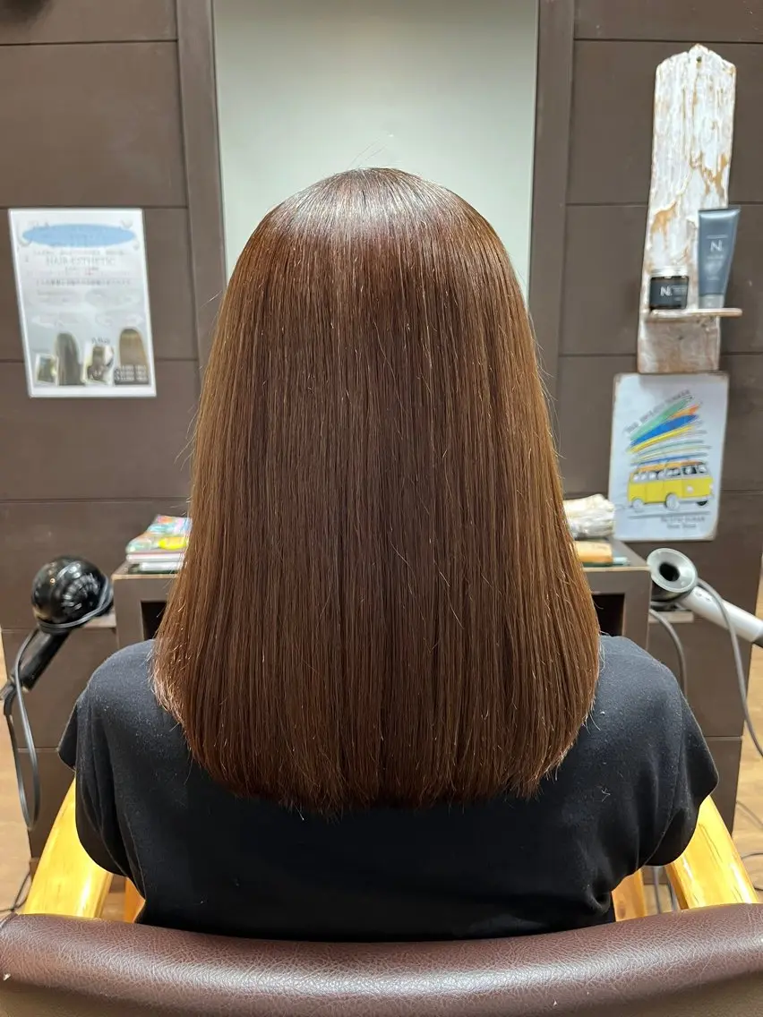 ミディアム カラー 髪質改善 トリートメント 縮毛矯正/髪質改善 特化》YUMEKIのヘアスタイル