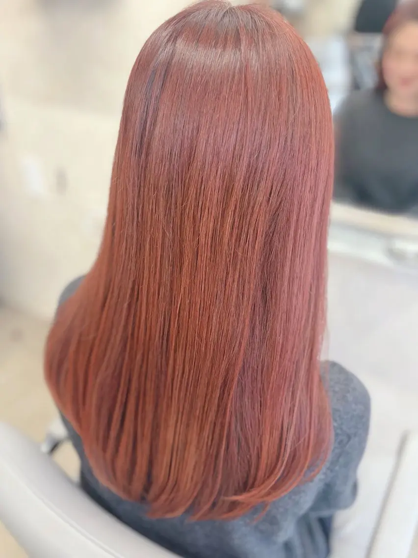 セミロング カラー ベージュカラー ブリーチ ピンクカラー ピンクベージュ 髪質改善 カット ヘアカラー トリートメント uniqueKOBE /MAYUKAのヘアスタイル