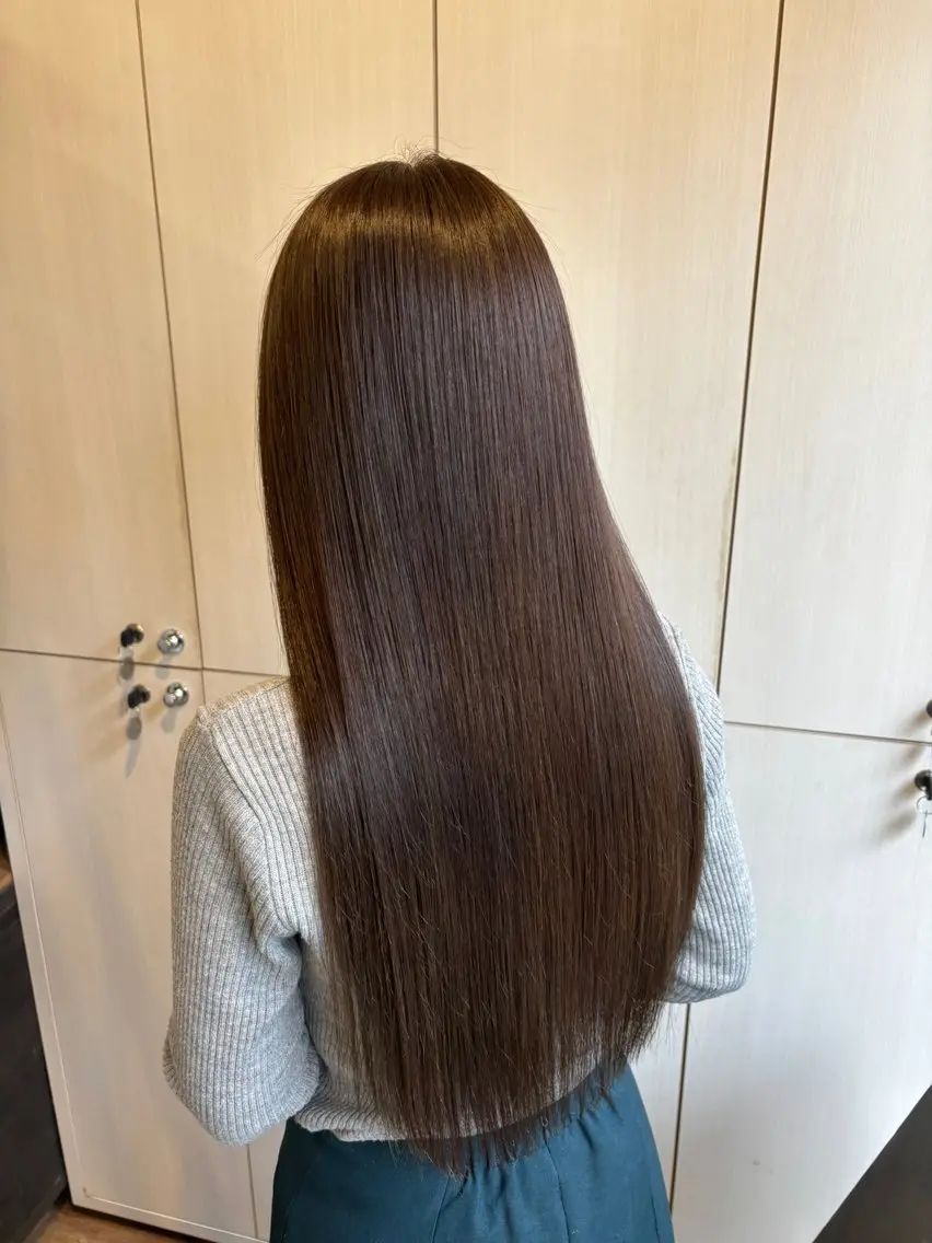 ロング ヘアカラー トリートメント あべ ゆうか🪽艶髪のヘアスタイル
