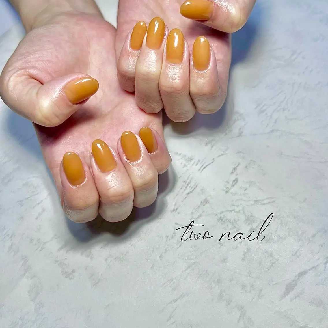 ネイル アートネイル ブラウン フットネイル ハート ニュアンスネイル ハンドネイル two nailのネイルデザイン
