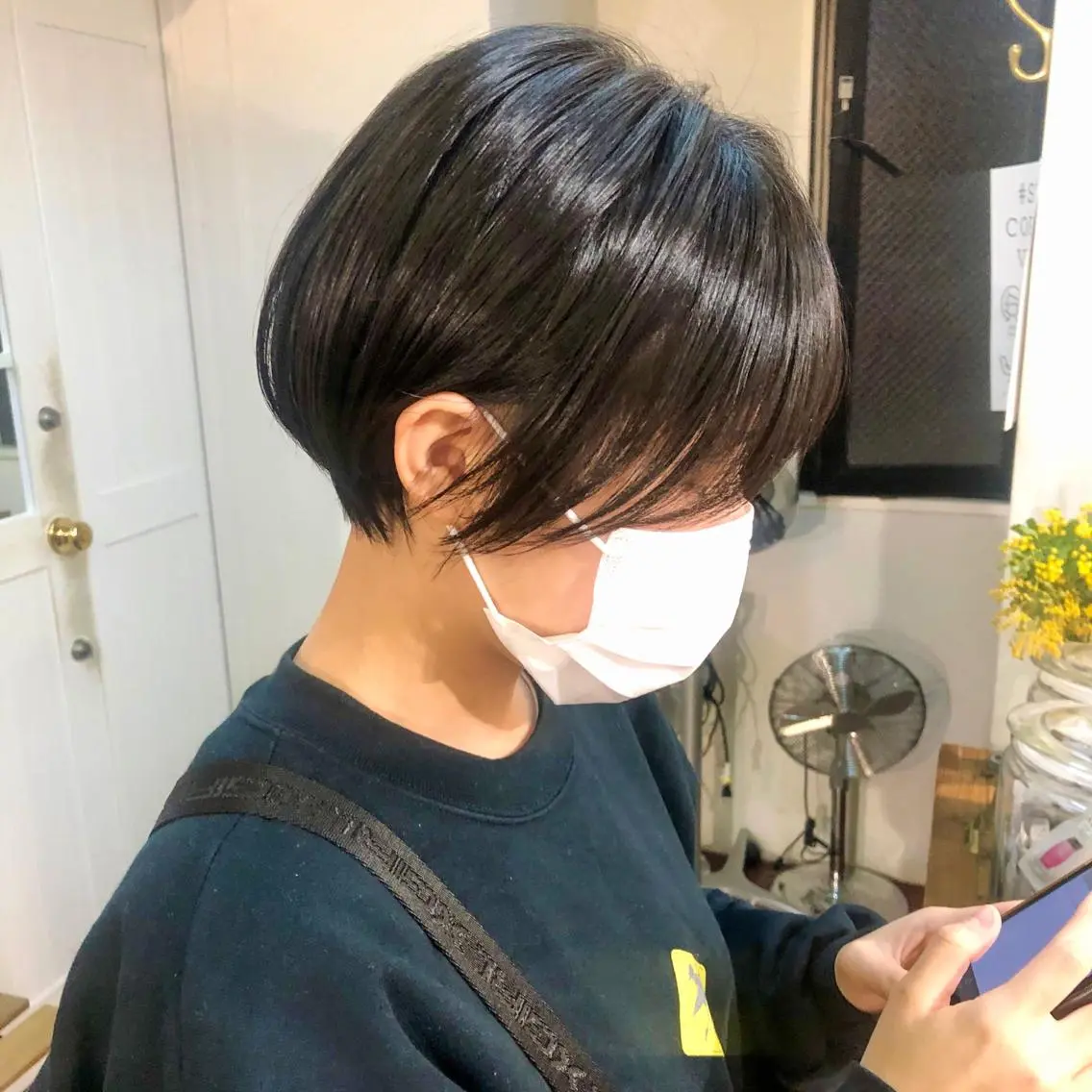 ショート カラー ショートボブ ボブ ショートヘア カット ヘアカラー トリートメント 水野 雪 /パーマ/暖色カラーのヘアスタイル