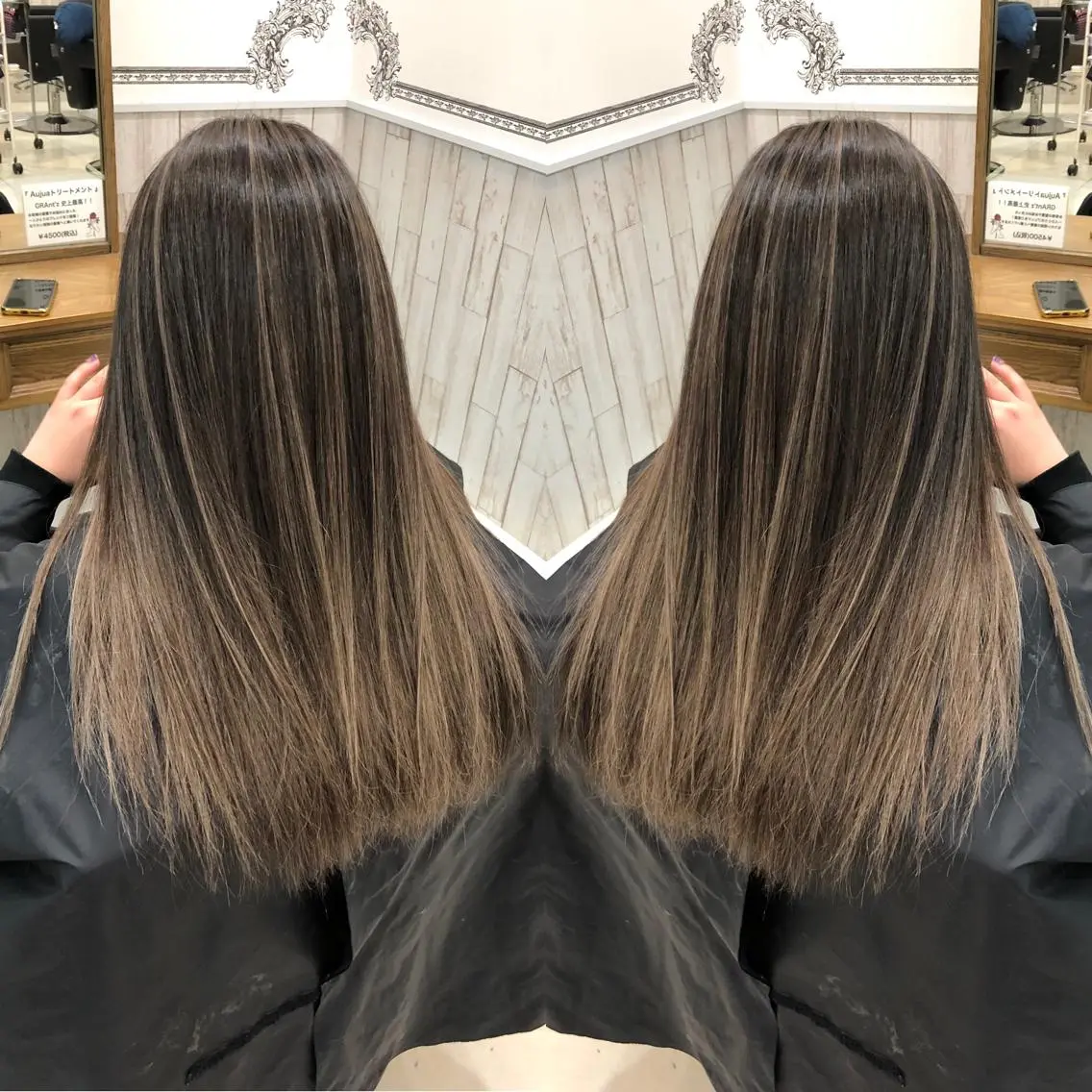 セミロング レイヤーカット 得能 雅人のヘアスタイル