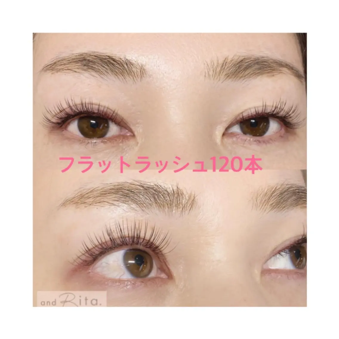 マツエク・マツパ フラットラッシュ Jカール 目尻長め andRita蒲生店 kanouのマツエク・マツパデザイン