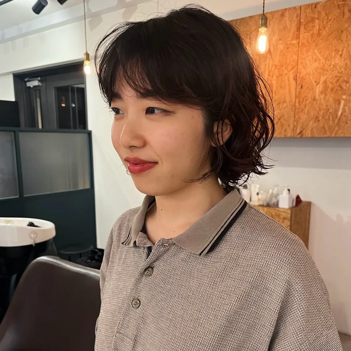 パーマ ボブ 暖色/パーマ 🌼クニトウメイのヘアスタイル
