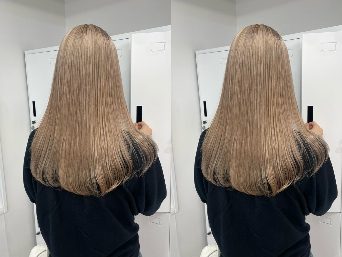 ロング カラー ベージュカラー ブリーチ ブラウンカラー 透明感カラー ダブルカラー カット ヘアカラー トリートメント 💍モテる艶髪 透明感カラー💖のヘアスタイル