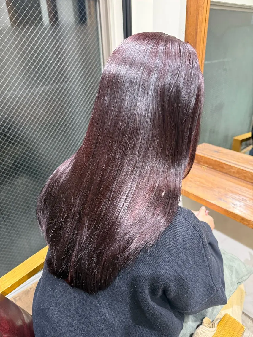 セミロング カラー ブラウンカラー レッドカラー レッドブラウン ヘアカラー トリートメント ヘッドスパ パーマ無料モデル様 募集中💖ゆりのヘアスタイル