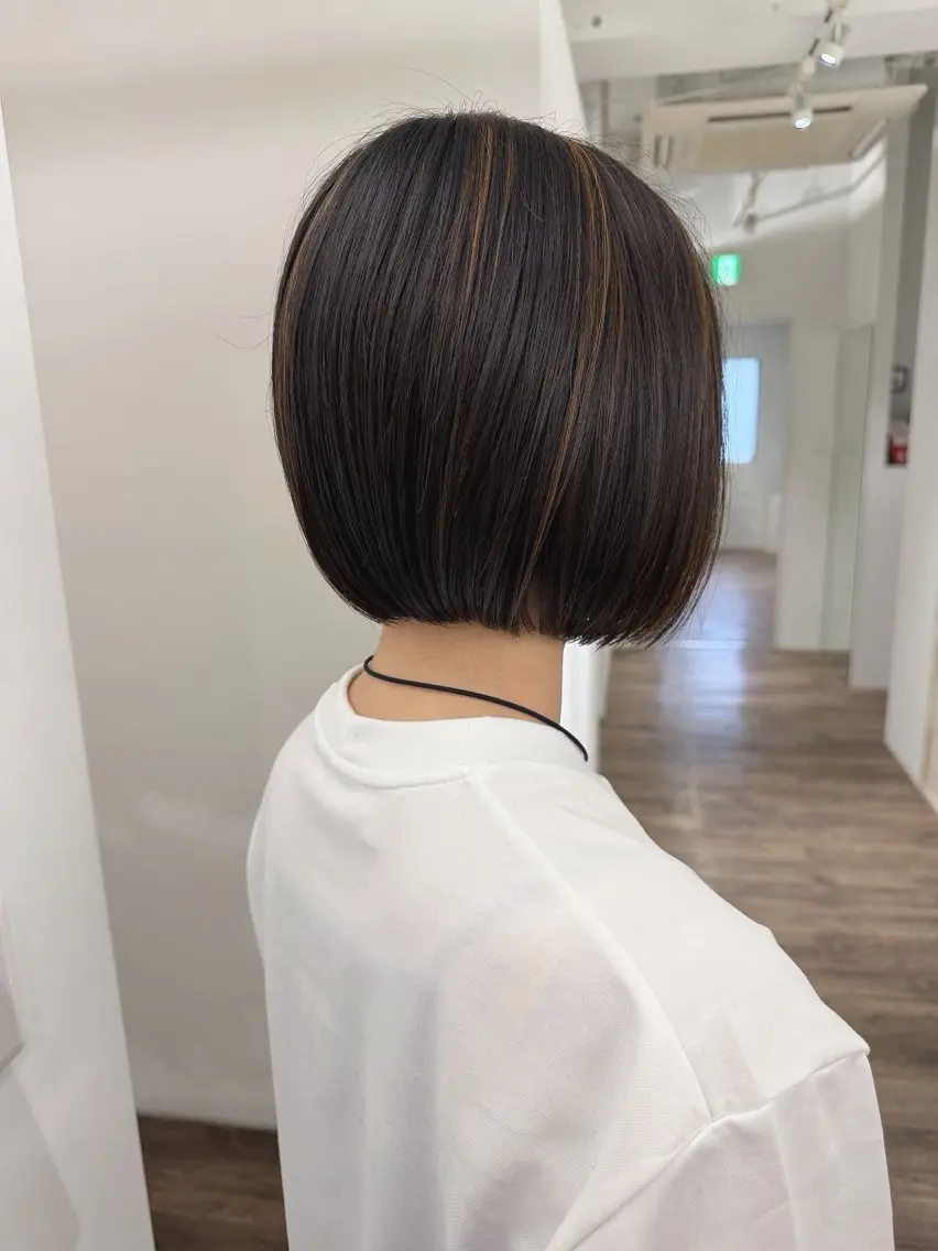 ミディアム カット ヘアカラー トリートメント ハイライト⭐️上野 高広のヘアスタイル