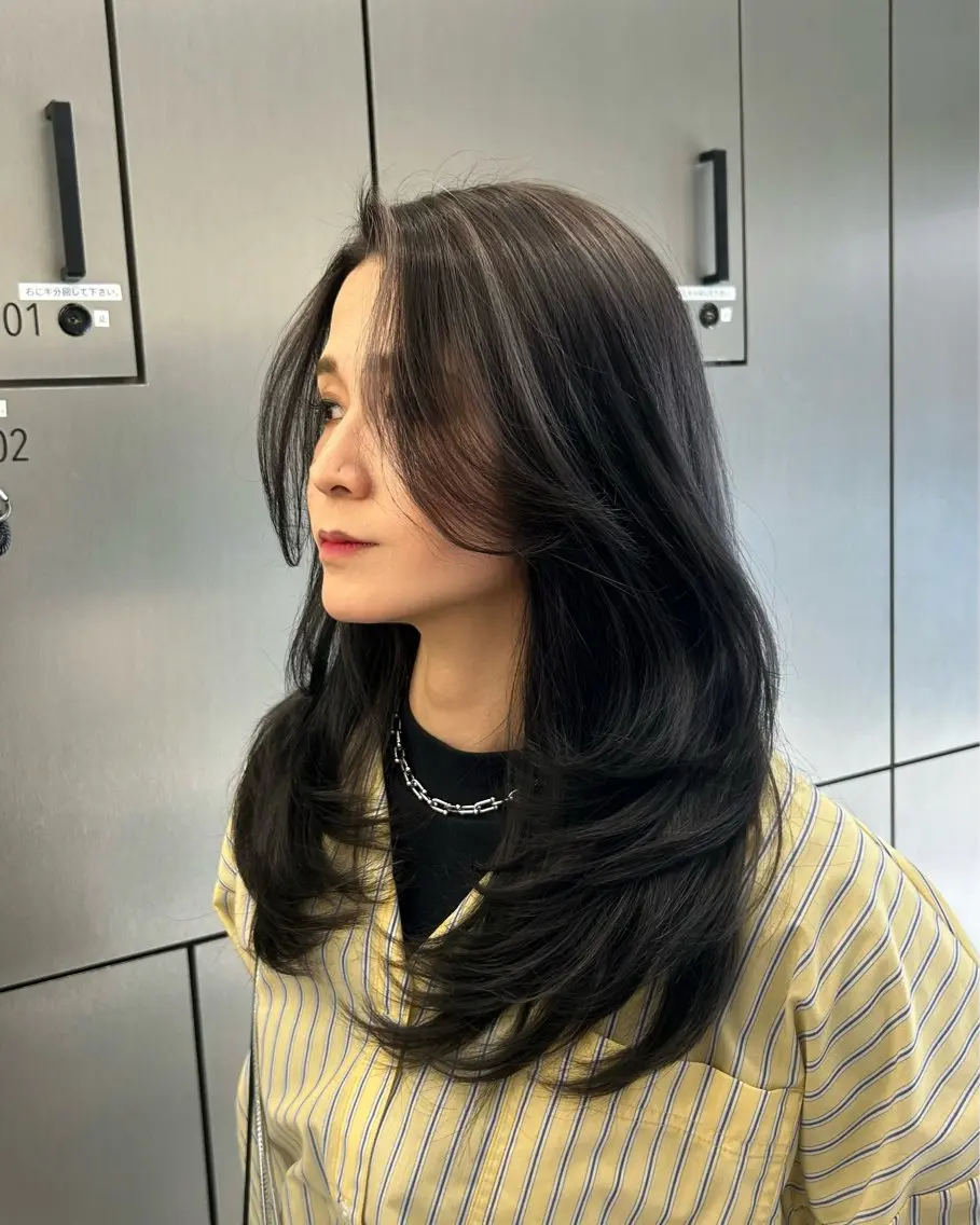 ロング 外国人風カラー ハイライト レイヤーカット カット ヘアカラー 大人レイヤー/艶美髪 🇺🇸TOMONAのヘアスタイル
