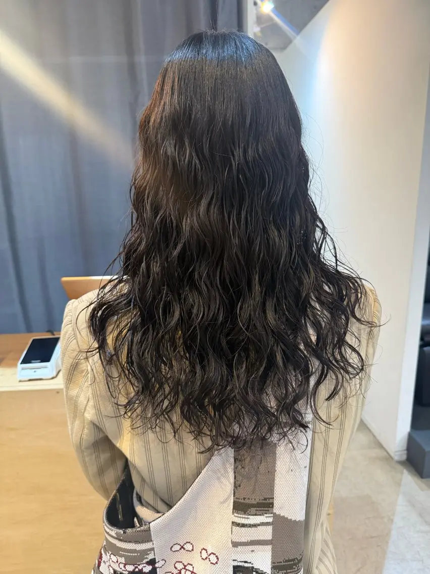 セミロング 🌿朝5分でお洒落 パーマスタイル🌿のヘアスタイル