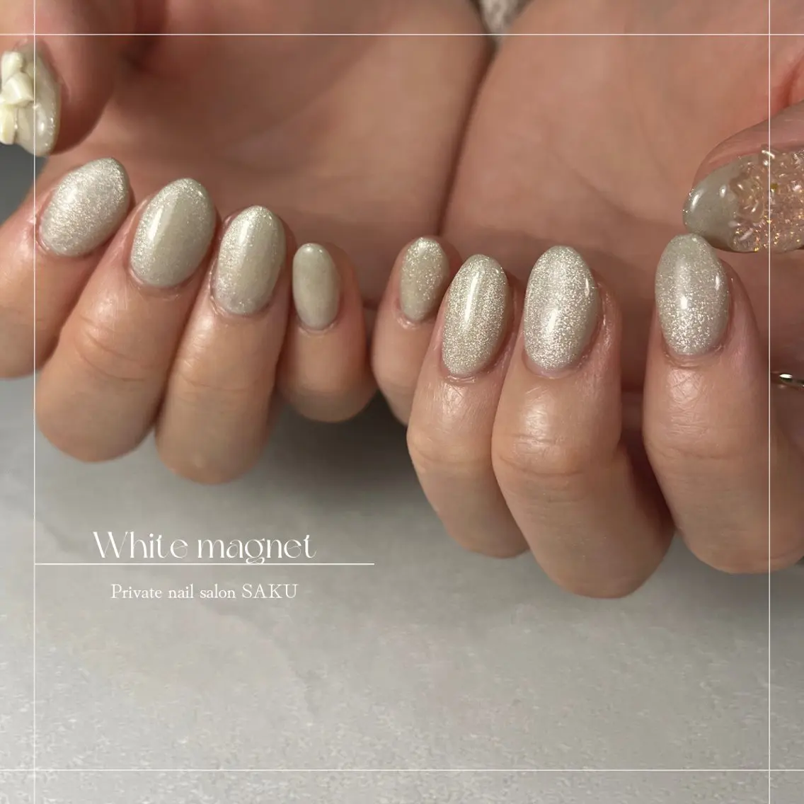 ネイル マグネットネイル SAKU nail 作島茜のネイルデザイン