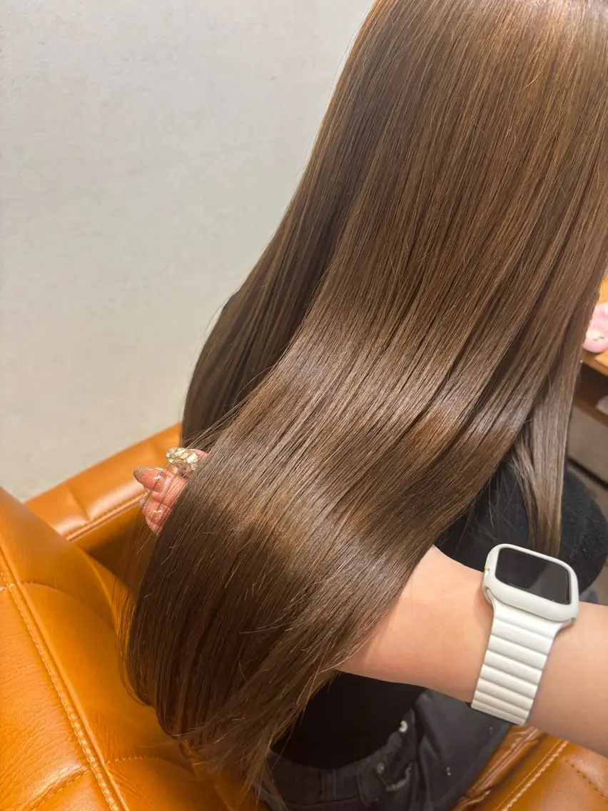 ロング カラー カット ヘアカラー トリートメント 【完全個室】髪質改善 暖色カラー/山崎唯奈のヘアスタイル