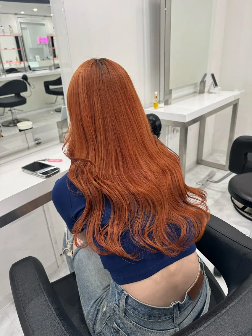 ロング カラー ヘアカラー トリートメント 大人っぽ韓国🤍ブリ ーチ/mitsukiのヘアスタイル