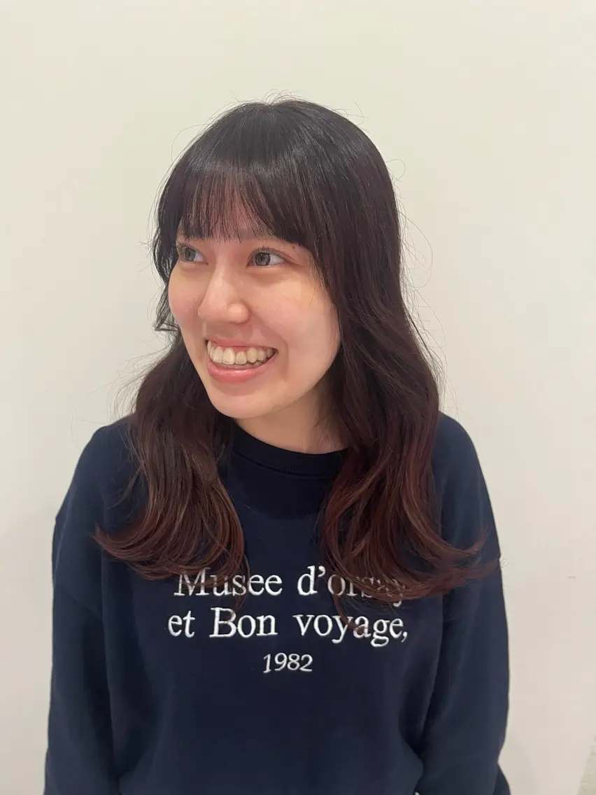 ロング カラー ramphy 柴原 夢奈のヘアスタイル