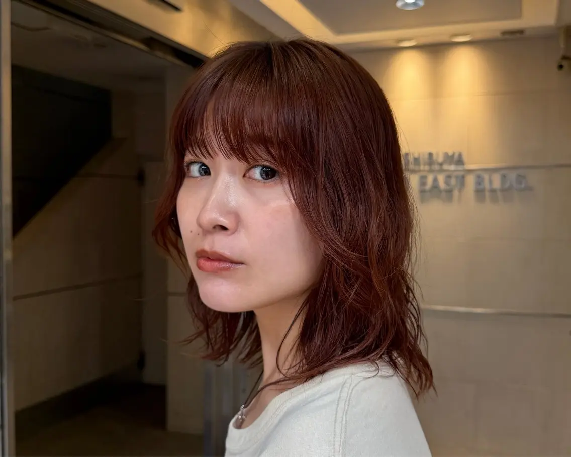 ミディアム カラー ヘアカラー トリートメント 🐯たいが /艶カラー✨のヘアスタイル