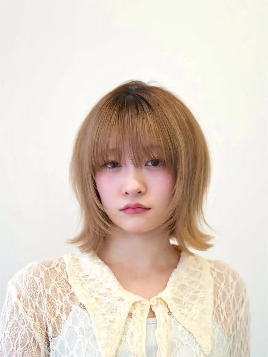 ミディアム 顔周りカット レイヤーカット Koya ショート/ボブのヘアスタイル