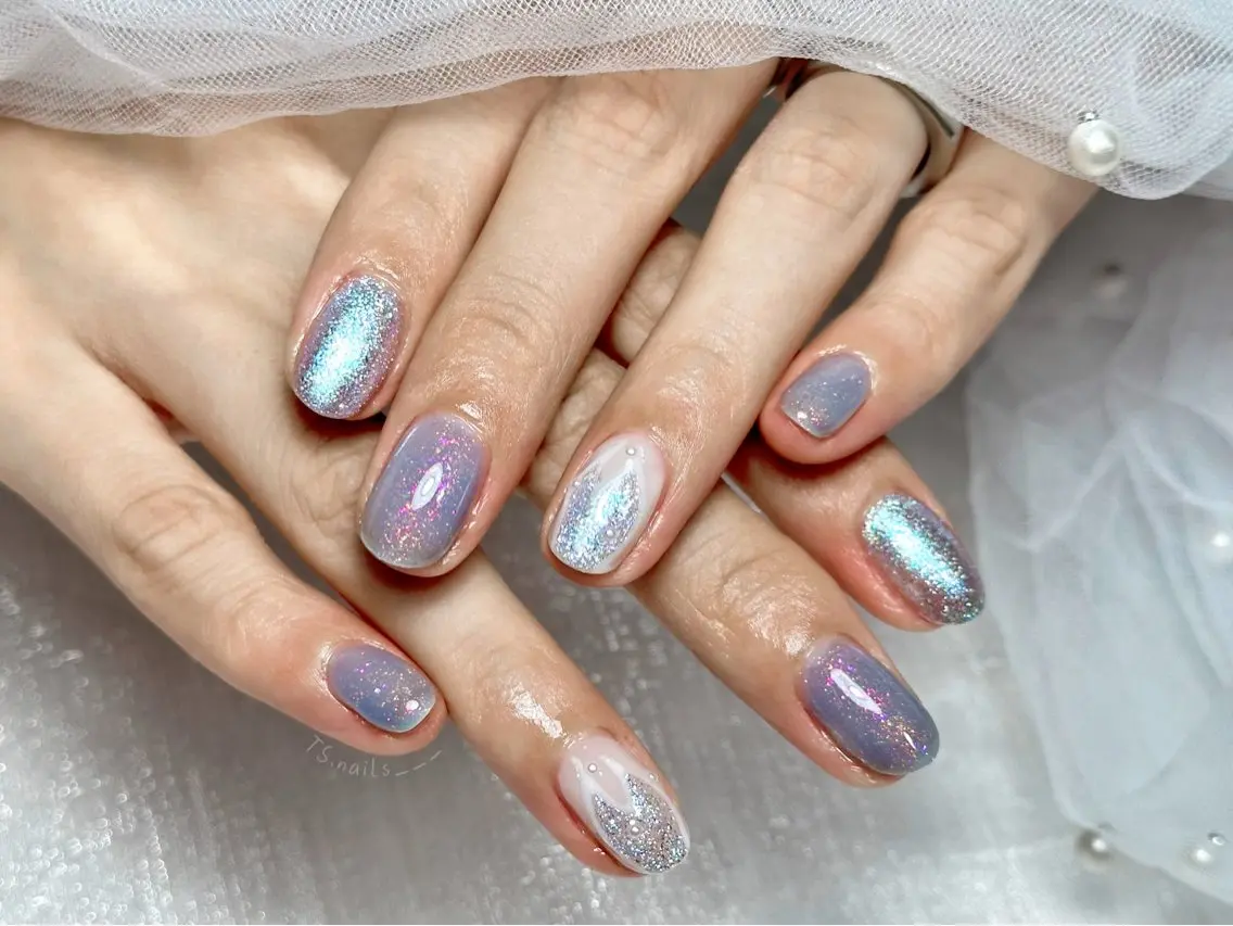 ネイル キラキラネイル マグネットネイル 持ち込み シンプルネイル ハンドネイル フットネイル ハンドケア TS. nails___のネイルデザイン