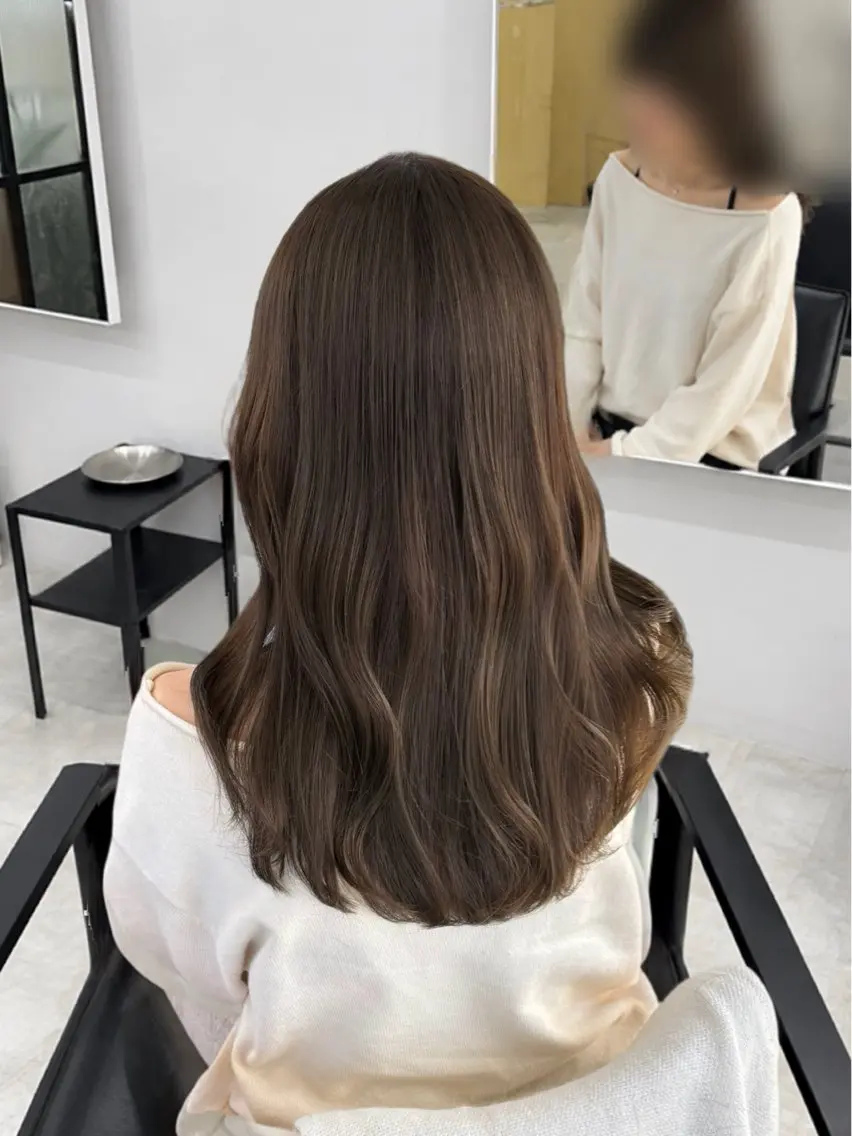 ロング カラー ベージュカラー オリーブベージュ カット ヘアカラー トリートメント 髪質改善カラー♡/ 縮毛矯正/珠貴のヘアスタイル